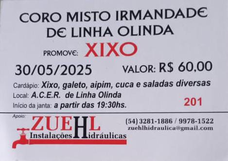 Coro Misto Irmandade De Linha Olinda Promove XIXO