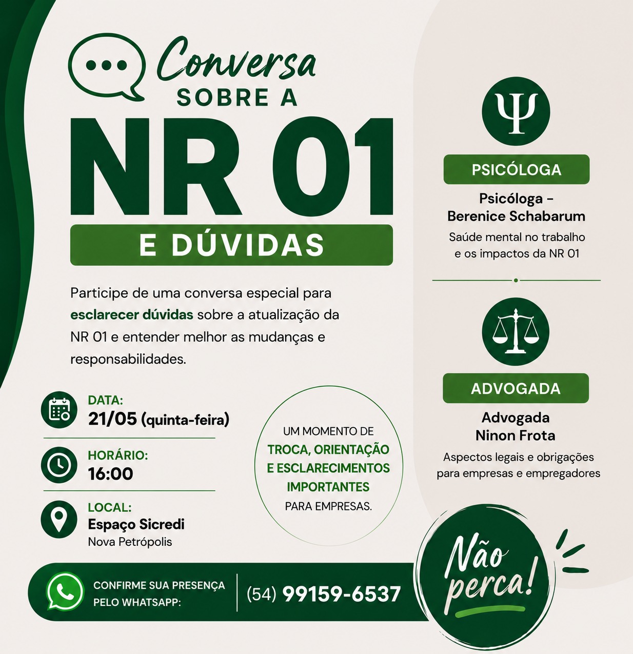 Conversa sobre a NR1