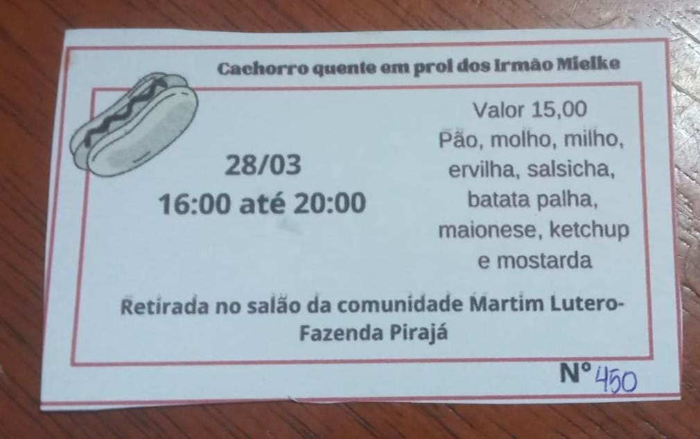 Cachorro quente em prol dos irmãos Milke entre em contato (54) 9.9966-4103 c/Susane