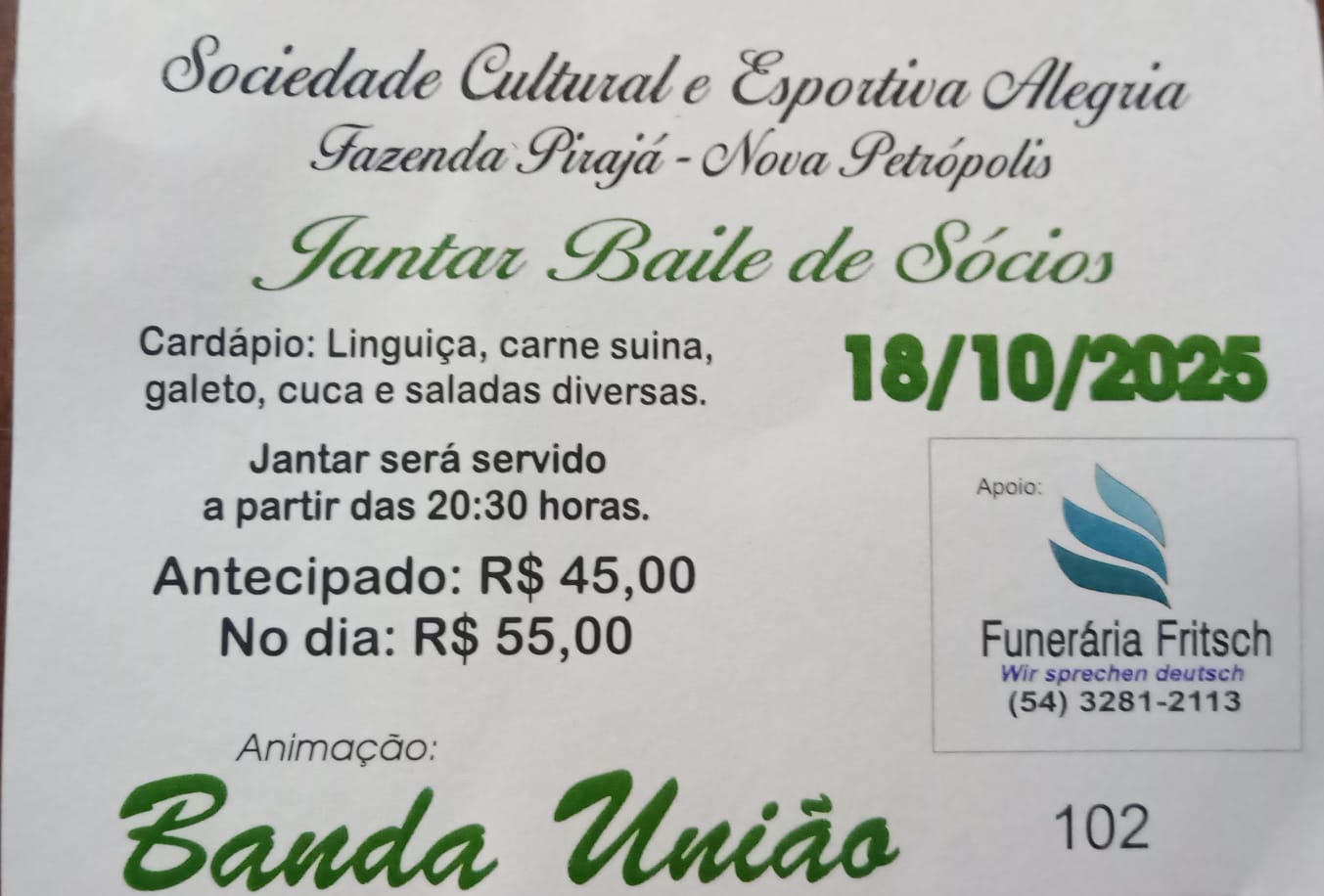 Jantar Baile de Sócios