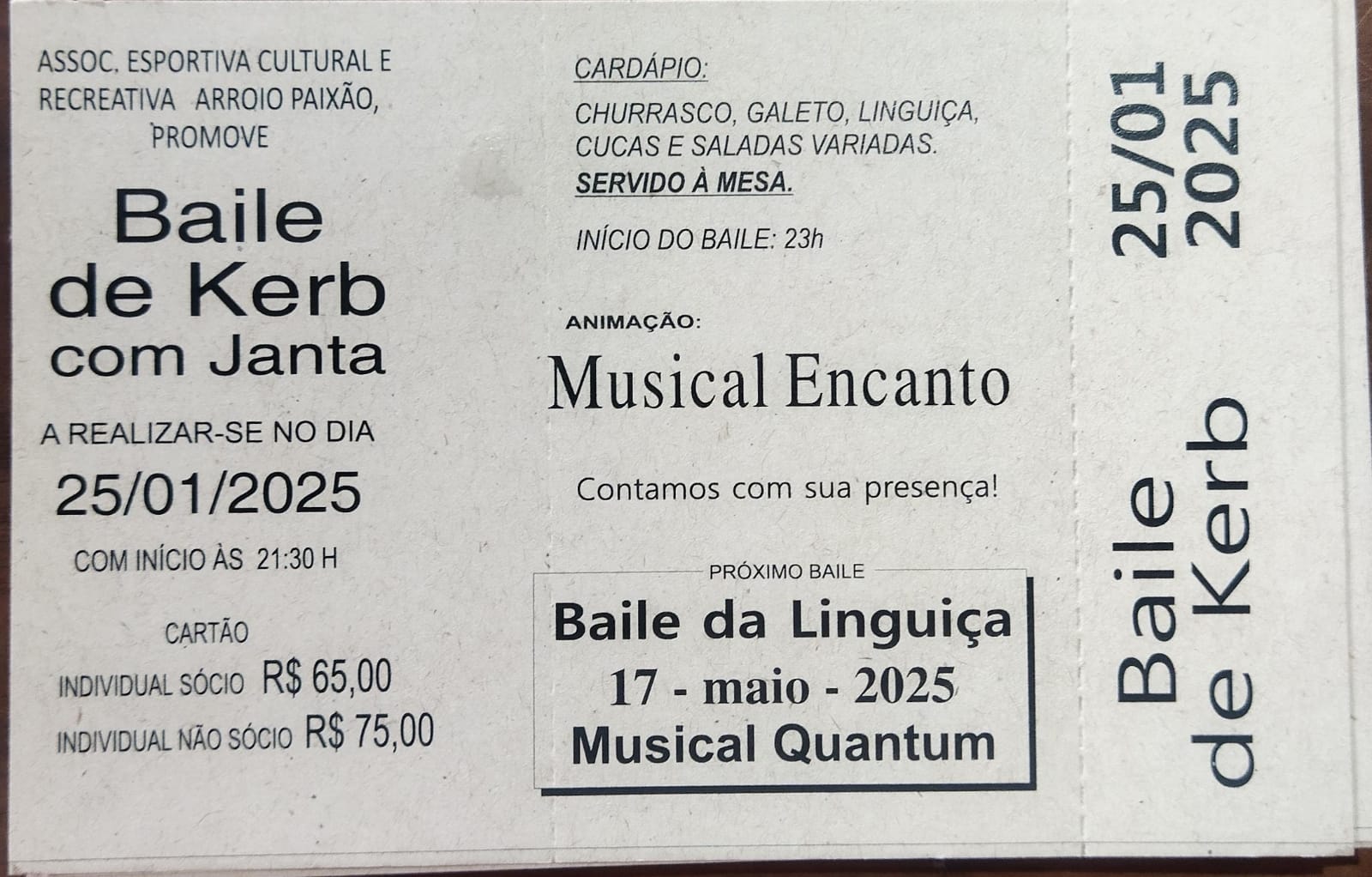 Baile de Kerp Com Janta