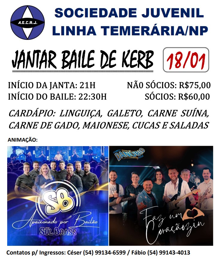 Jantar baile de Kerp Sociedade Juvenil Linha Termerária Nova Petrópolis