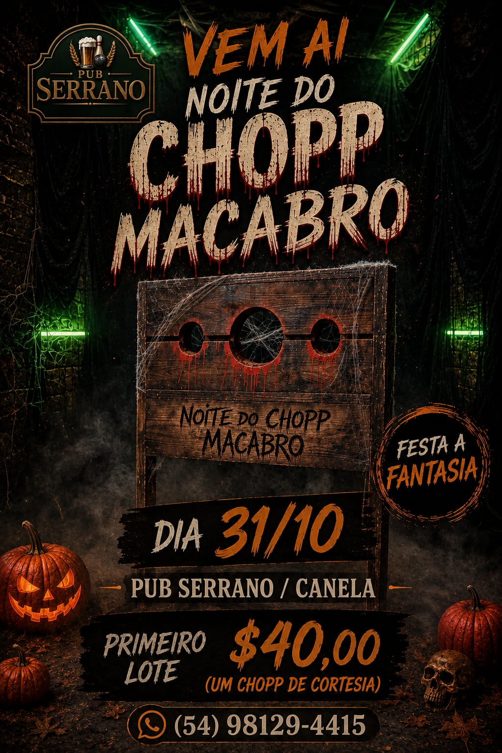 Vem ai Noite Do Chopp Macabro